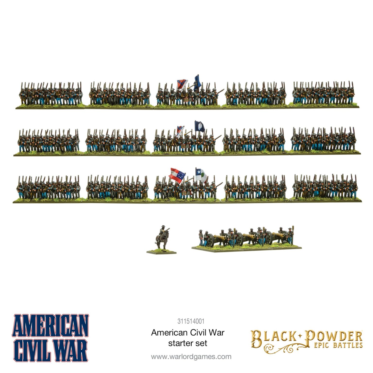 Figurines Guerre De Sécession – Régiment D'Infanterie ACW En Marche – Warlord Games